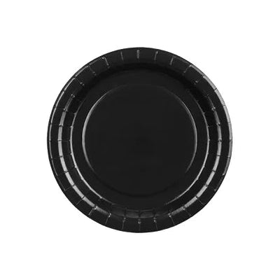 Black paper plates / 6 pcs.