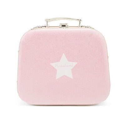 Pink glitter suitcase