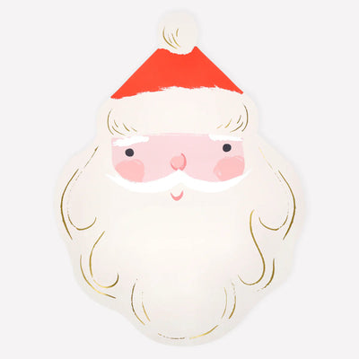 Individuais de papel com Pai Natal / 12 unidades.
