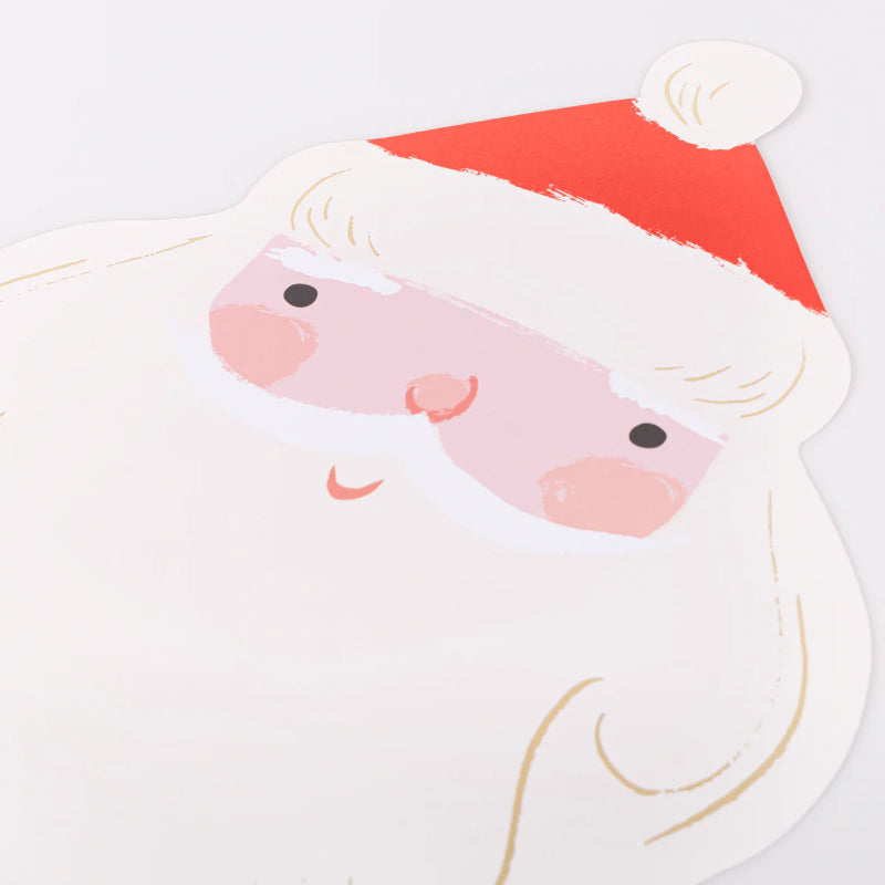 Individuais de papel com Pai Natal / 12 unidades.