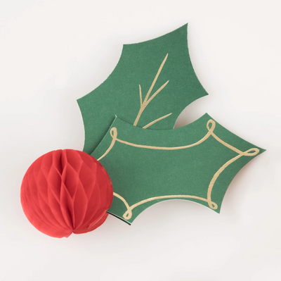 Red Holly Place Marker / 8 pcs.