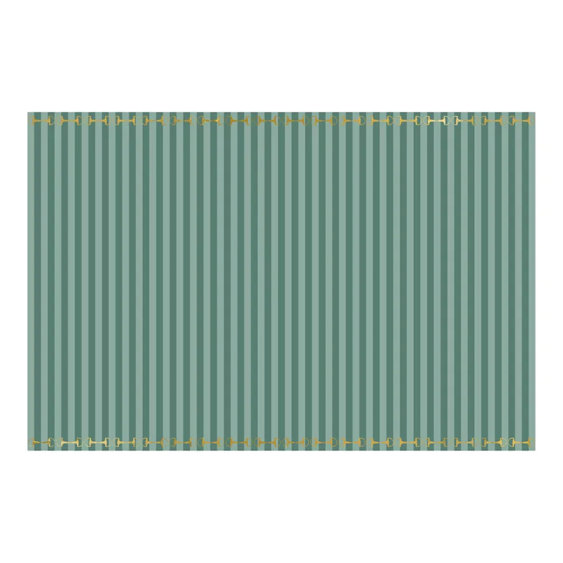Mantel de papel rayas verde