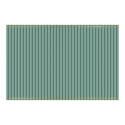 Mantel de papel rayas verde