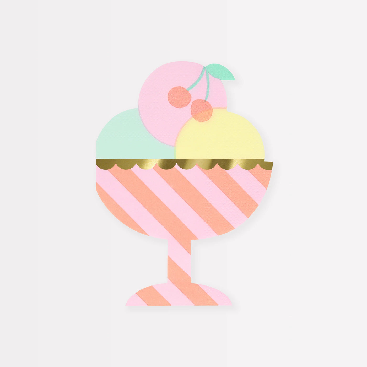Servilleta copa de helado pastel / 16 uds.