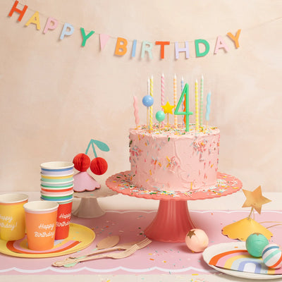 Multicolored balloon candle