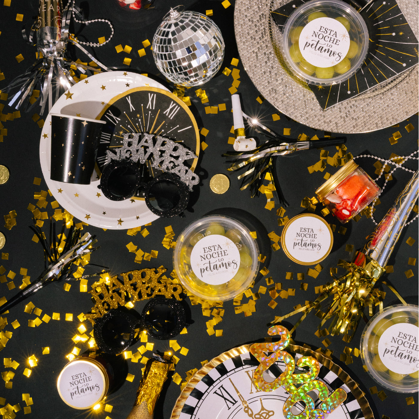 Caja para uvas "Esta noche lo petamos"