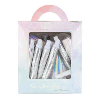 Iridescent New Year's Eve party favors / 10 people 