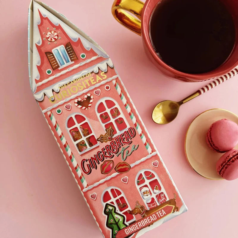 Pack regalo Té Gingerbread rosa con infusor