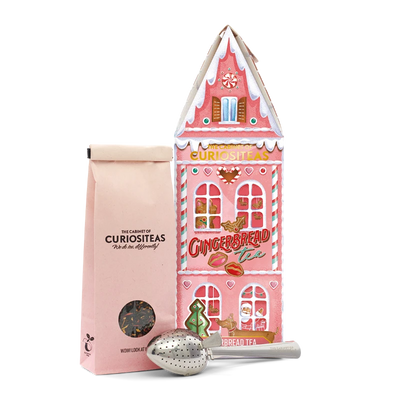 Pack regalo Té Gingerbread rosa con infusor