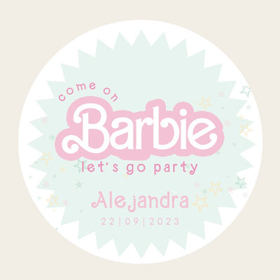 Come on Barbie personalized canister