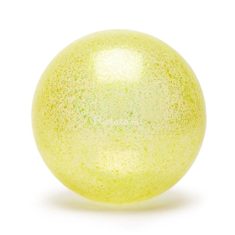 Pelota burbuja glitter amarilla