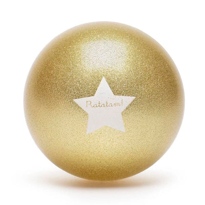 Pelota estrella glitter plata