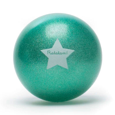 Pelota estrella glitter verde