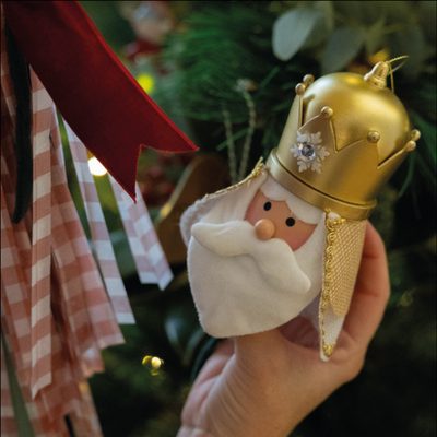 Colgante para globos Reyes Magos dorado con luz