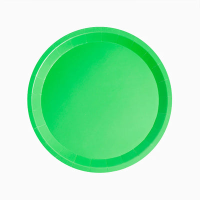 Basic green biodegradable plate / 10 units.
