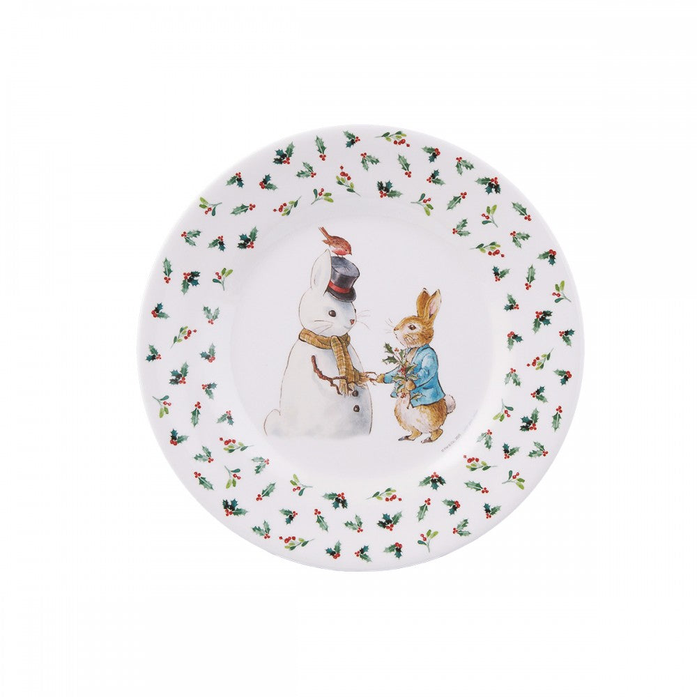 Christmas Snow Peter Rabbit Dessert Plate