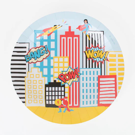 Superhero plates / 8 pcs.