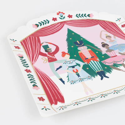 Christmas plates Nutcracker ballet scene