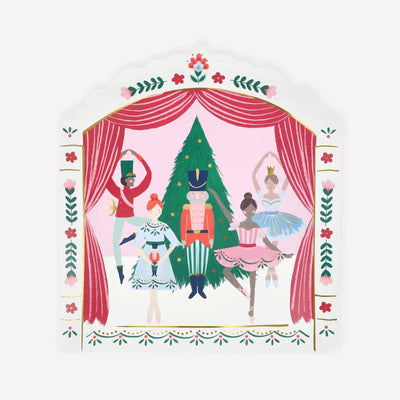 Christmas plates Nutcracker ballet scene