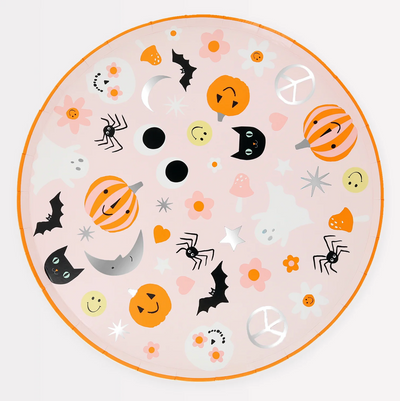 Halloween Groovy Icon Plate / 8 pcs.