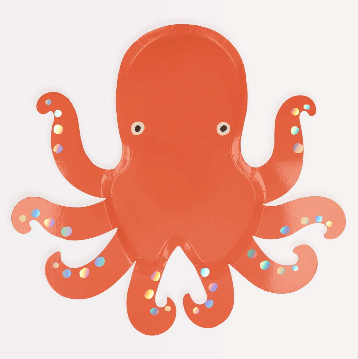 Orange octopus plate / 8 pcs.
