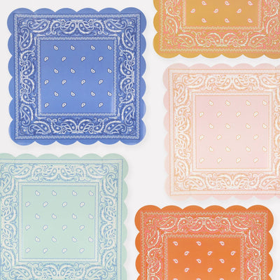 Western bandana mix plates / 8 pcs.