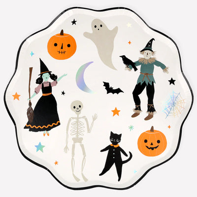 Platos festonados Halloween / 8 uds.