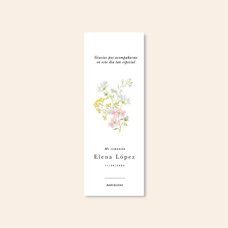 Spring Flower personalized bookmark