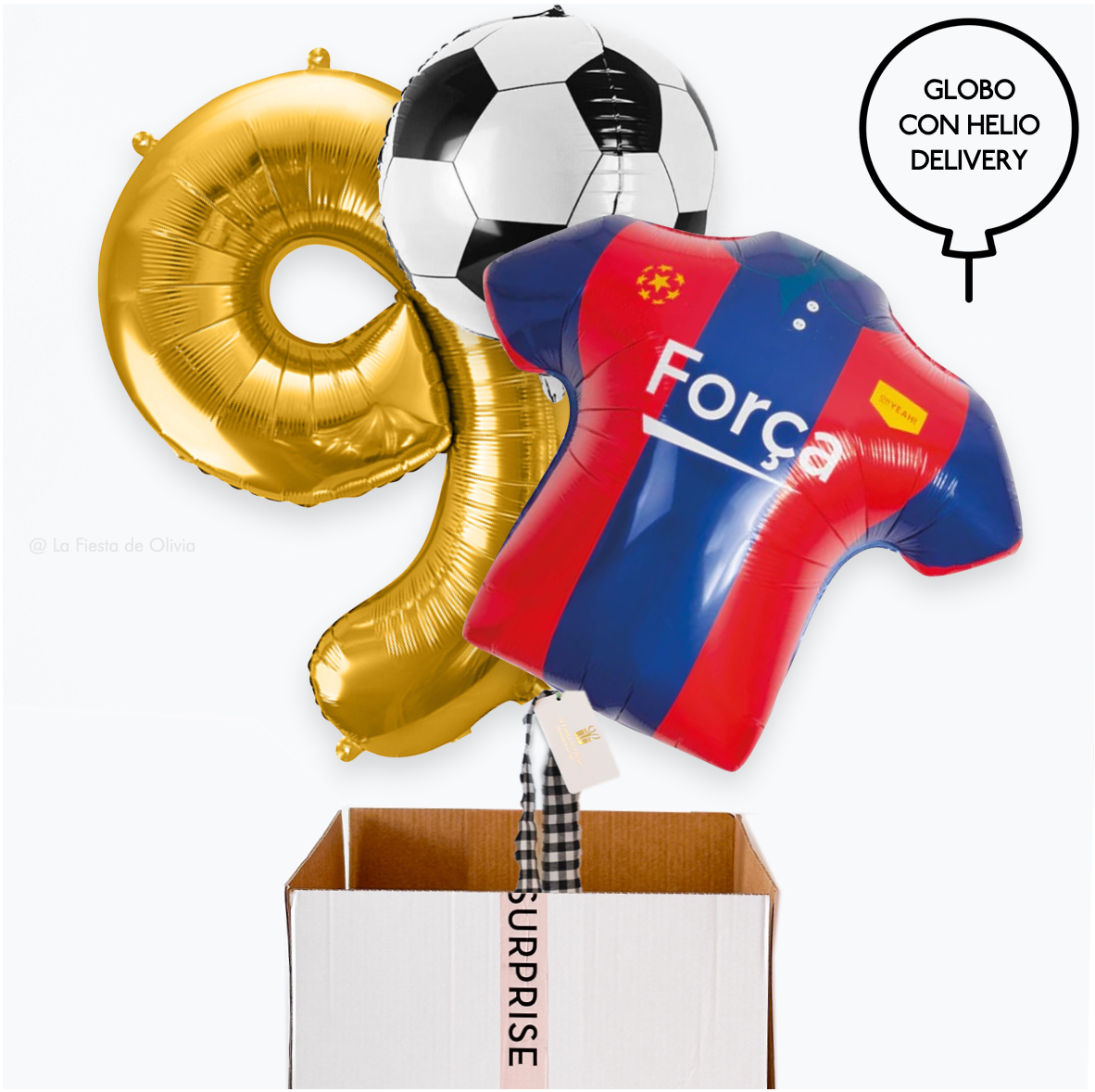 Inflated  Birthday Barça T-Shirt Balloon Bouquet