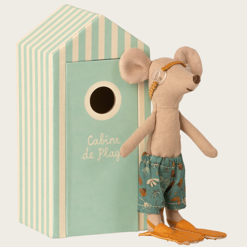 Beach mouse son in hut