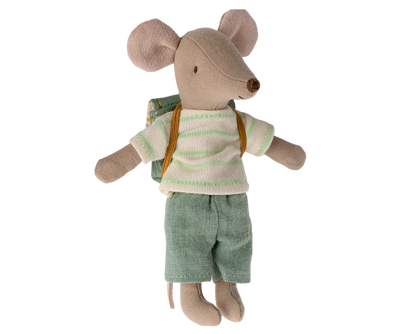 Maileg Mint Tricycle Mouse with Backpack