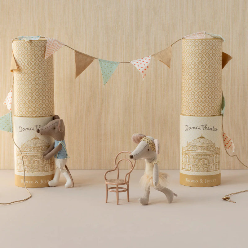 Maileg cream and gold ballet dancer mouse
