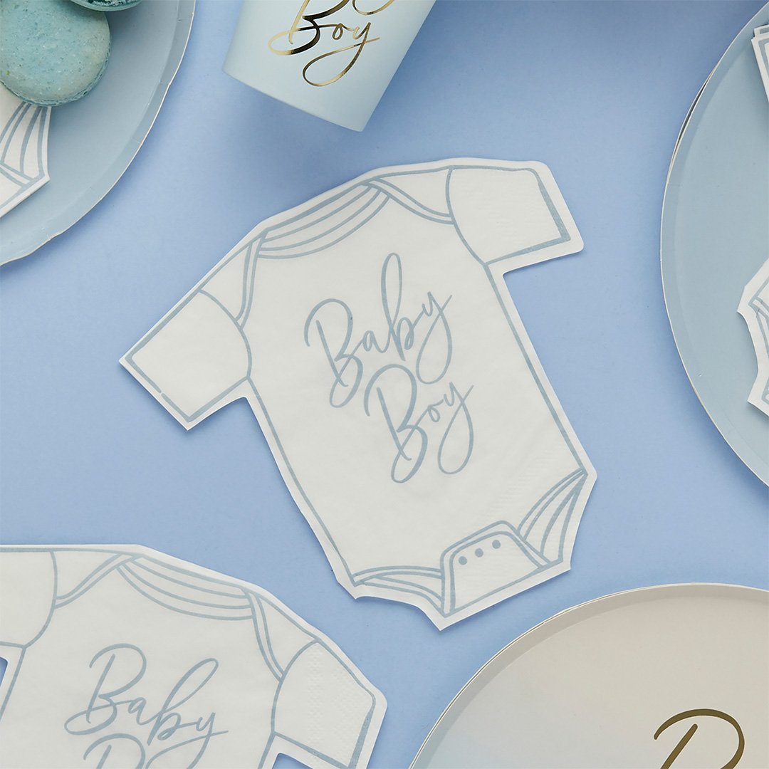 Blue baby boy napkins / 16 pcs.