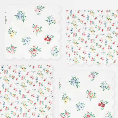 Ditsy Posy Printed Napkins / 16 pcs.