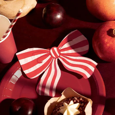 Red Bow Napkin/ 12 pcs.