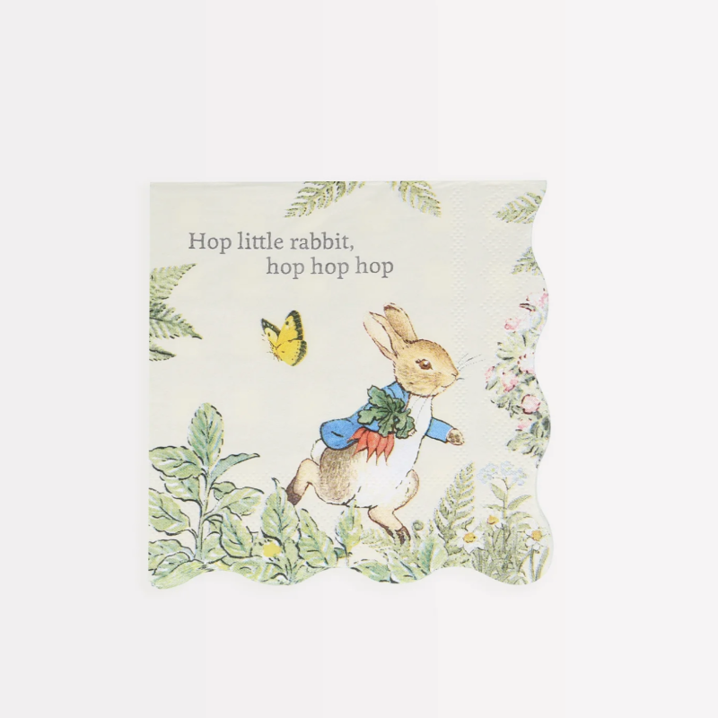 Peter Rabbit in the garden small napkin / 16 pcs.