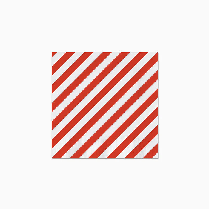 Striped Christmas napkins / 30 pcs.