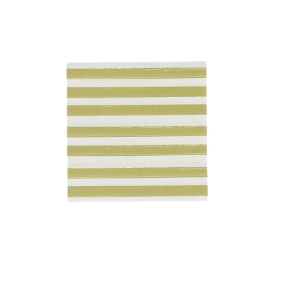 Olive green striped cocktail napkins