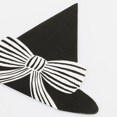 Servilleta sombrero de bruja negro / 16 uds.