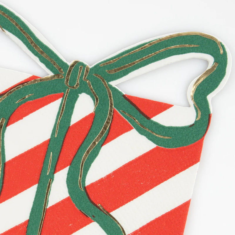 Mixed Napkins Christmas Gift with bow / 16 pcs.