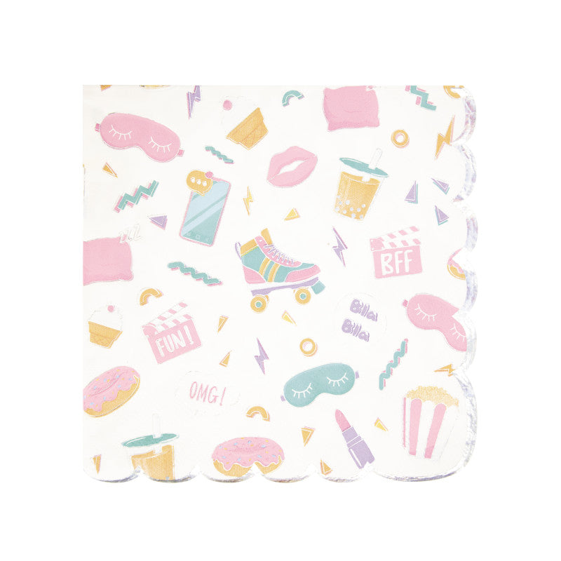 ICON pajama party napkins/ 16 pcs.