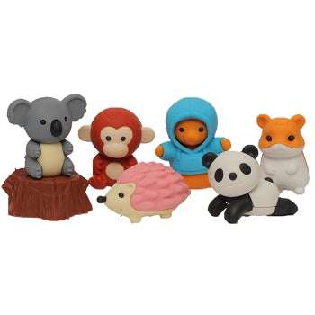 Set gomas de borrar Animales del Bosque IWAKO