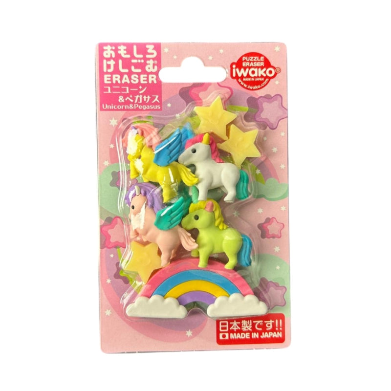 Set gomas de borrar Unicornios IWAKO