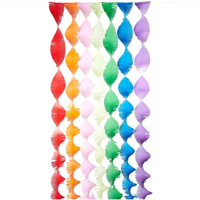 Multicolor crepe garland kit / 7 pcs.