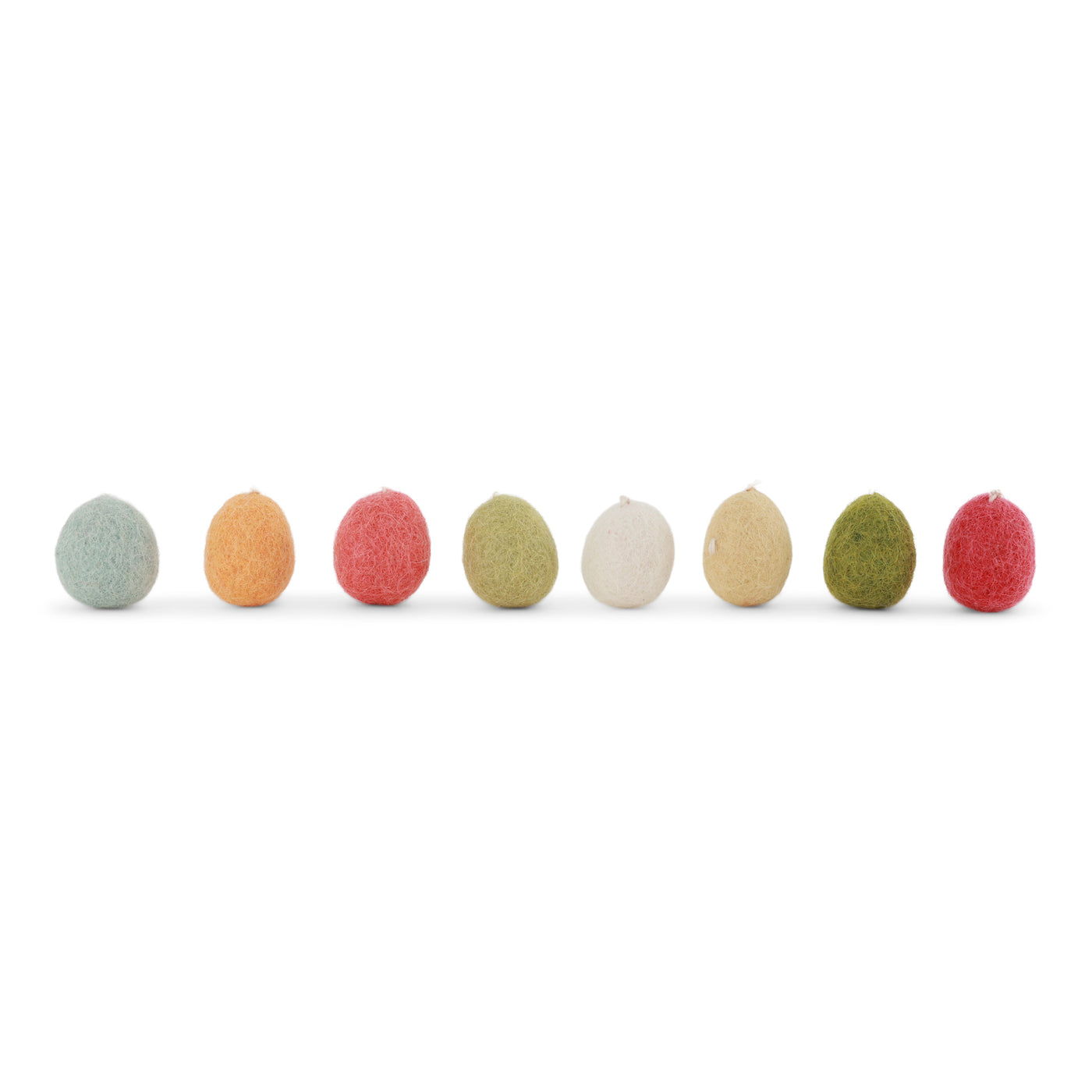 Set of mini Easter eggs Felt Colorful / 8 pcs.