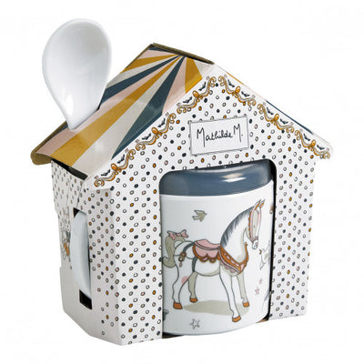 Little Carousel Mug with Handles and Spoon