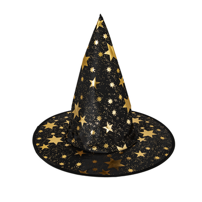 Basic witch hat with golden stars