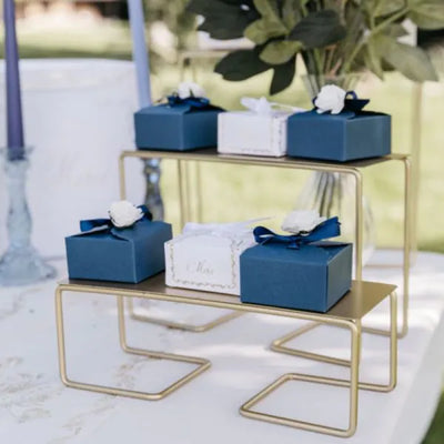 Gold metal cake stand
