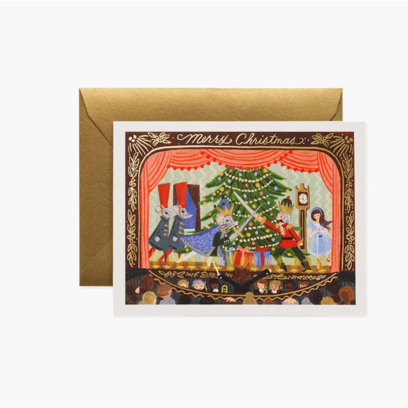 Tarjeta de Navidad El Cascanueces R. Paper & Co