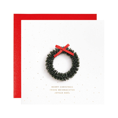 3D Christmas Wreath Card